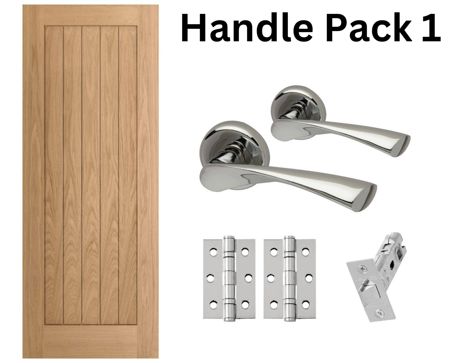 L Baxters Solid Oak Core Internal Fire Door (Including Fitting)
