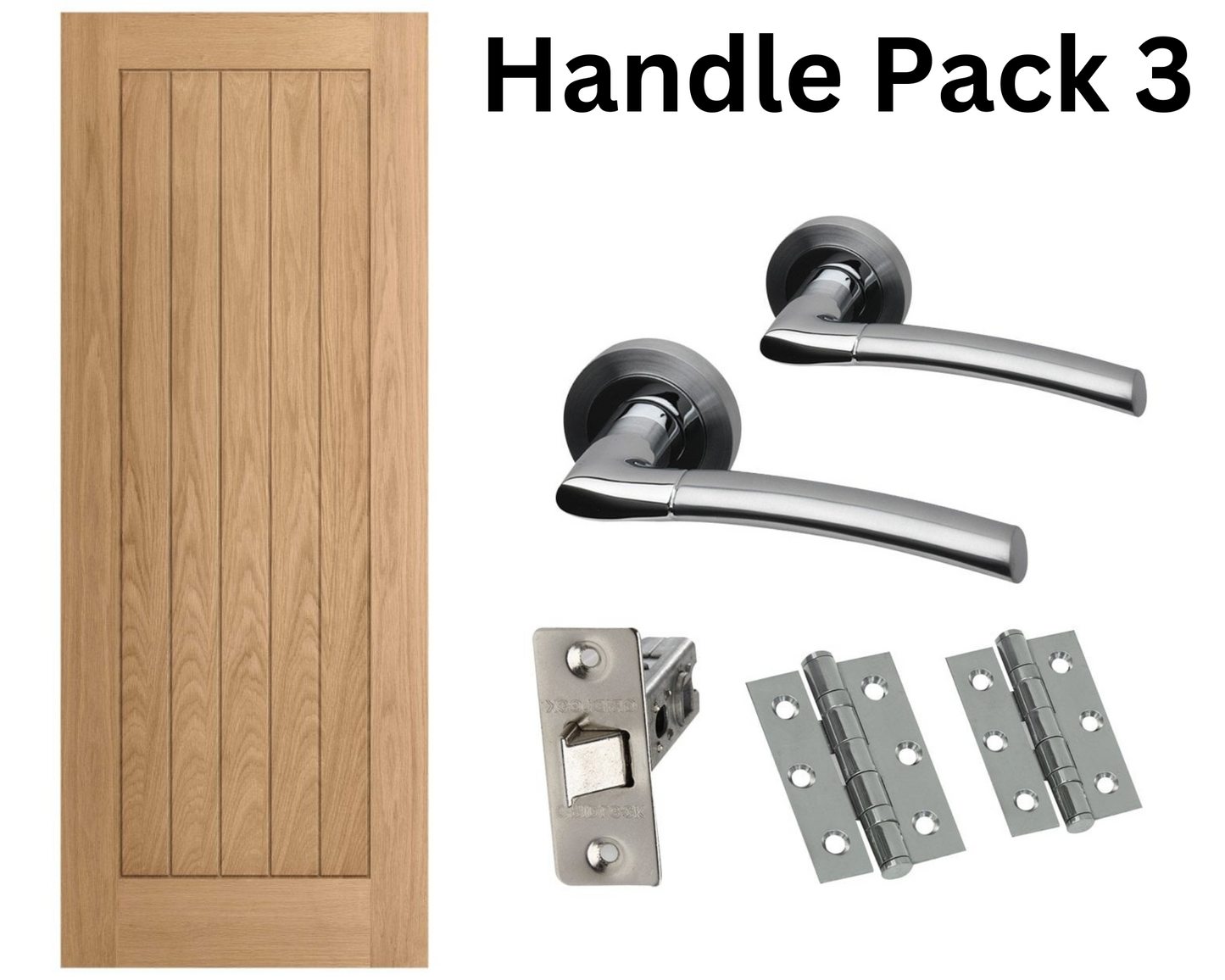 L Baxters Solid Oak Core Internal Fire Door (Including Fitting)